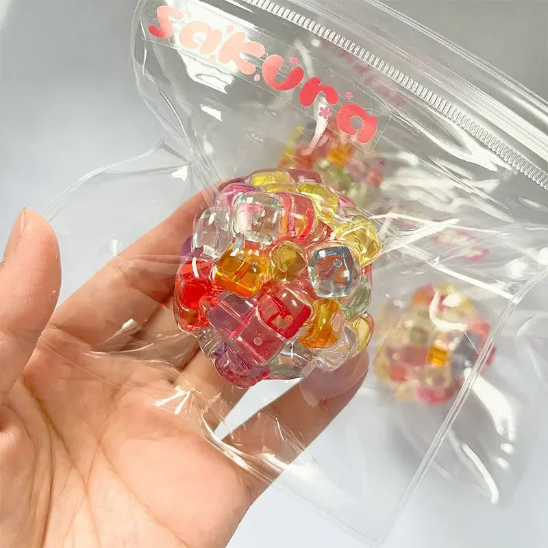 Squishy Balls Ice Beads Stress Relief Toy Super Soft Sensory Fidget Toys for Kids Adults Anxiety Relaxation Squeeze Gift