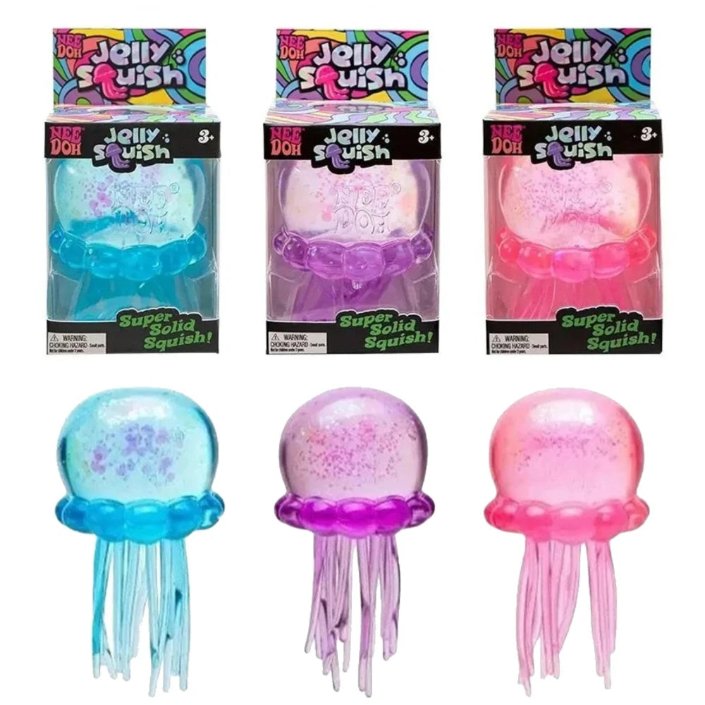 Squishy toys Cute Nee Doh Jelly Hops Octopus Fidget Toy, Waterproof Water Play Sensory Toy, Great Gift for Boys and Girls