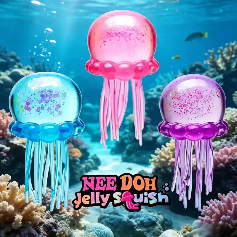 Squishy toys Cute Nee Doh Jelly Hops Octopus Fidget Toy, Waterproof Water Play Sensory Toy, Great Gift for Boys and Girls